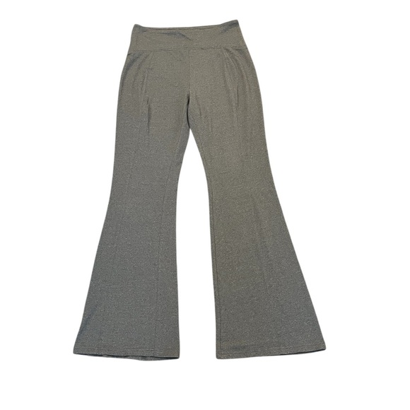 SO Flare High Rise Cotton Bootcut Pants Leggings Grey Size: Large - Picture 1 of 3